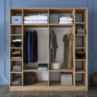 Гардероб Rani BA114 Walnut White фото №3 — интернет-магазин Desire.md