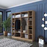 Гардероб Rani BA114 Walnut White фото №4 — интернет-магазин Desire.md