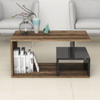 Măsuţă cafea Hanah Home Arte 2040 Dark Walnut Black Marble imaginea #2 — magazin online Desire.md