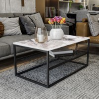 Măsuţă cafea Hanah Home Asude WhiteBlack