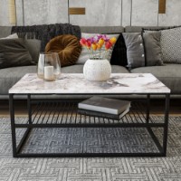 Măsuţă cafea Hanah Home Asude WhiteBlack imaginea #2 — magazin online Desire.md