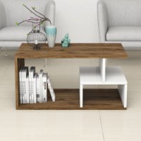 Măsuţă cafea Hanah Home Arte 2042 Dark Walnut White imaginea #2 — magazin online Desire.md