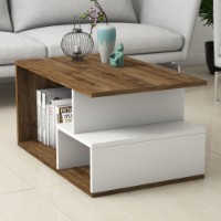 Măsuţă cafea Hanah Home Arte 2042 Dark Walnut White imaginea #3 — magazin online Desire.md