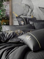 Lenjerie de pat Cotton Box King Anthracite imaginea #2 — magazin online Desire.md
