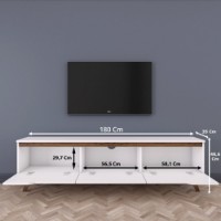 Comodă TV Rani D1 White Walnut imaginea #11 — magazin online Desire.md