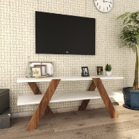 Тумба под ТВ Hanah Home Basic White Walnut фото №2 — интернет-магазин Desire.md