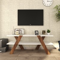 Тумба под ТВ Hanah Home Basic White Walnut фото №3 — интернет-магазин Desire.md