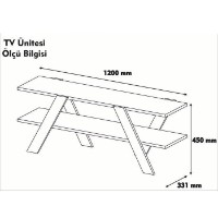 Тумба под ТВ Hanah Home Basic White Walnut фото №5 — интернет-магазин Desire.md