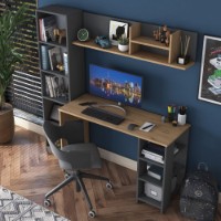 Письменный стол Rani HA125 Walnut Anthracite фото №3 — интернет-магазин Desire.md