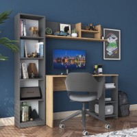 Письменный стол Rani HA125 Walnut Anthracite фото №4 — интернет-магазин Desire.md