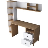 Masa de birou Rani HA115  Walnut White imaginea #8 — magazin online Desire.md