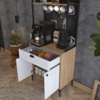 Bufet Rani JE157 Walnut White imaginea #6 — magazin online Desire.md