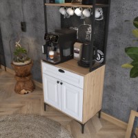 Bufet Rani JE157 Walnut White imaginea #8 — magazin online Desire.md