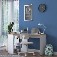 Masa de birou Rani HA113 Oak White imaginea #2 — magazin online Desire.md