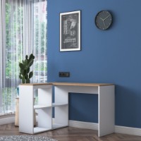 Masa de birou Rani HA113 Oak White imaginea #4 — magazin online Desire.md