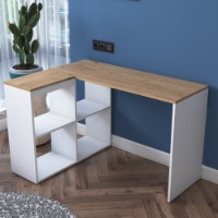 Masa de birou Rani HA113 Oak White imaginea #6 — magazin online Desire.md