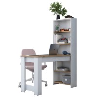 Masa de birou Rani HA106 White Walnut imaginea #4 — magazin online Desire.md