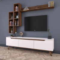 Comodă TV Rani D1 - M16 White Walnut imaginea #3 — magazin online Desire.md
