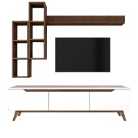 Comodă TV Rani D1 - M16 White Walnut imaginea #5 — magazin online Desire.md