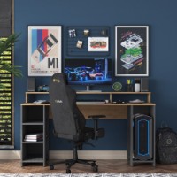 Masa de birou Rani HA110 Walnut Anthracite imaginea #3 — magazin online Desire.md