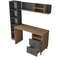 Masa de birou Rani HA115 Walnut Anthracite imaginea #8 — magazin online Desire.md