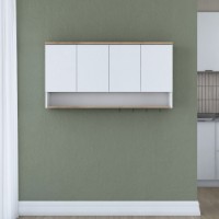 Настенный шкаф Rani JE198 Walnut White фото №2 — интернет-магазин Desire.md