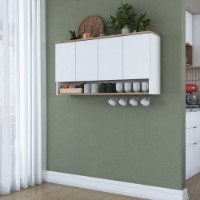 Настенный шкаф Rani JE198 Walnut White фото №3 — интернет-магазин Desire.md
