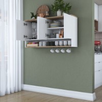 Настенный шкаф Rani JE198 Walnut White фото №5 — интернет-магазин Desire.md