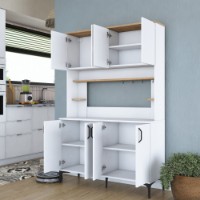 Bufet Rani JE176 White Walnut imaginea #7 — magazin online Desire.md