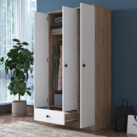 Dulap Rani BA117 Walnut White imaginea #4 — magazin online Desire.md