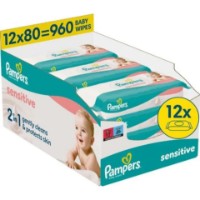 Детские салфетки Pampers Sensitive 12x80pcs