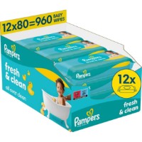 Детские салфетки Pampers Fresh Clean 12x80pcs
