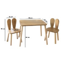 Детский столик со стульчиками Hanah Home Bunny Two Brown фото №6 — интернет-магазин Desire.md