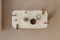 Журнальный столик Hanah Home Leapiri Travertine Walnut фото №4 — интернет-магазин Desire.md
