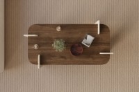 Журнальный столик Hanah Home Leapiri Walnut Travertine фото №4 — интернет-магазин Desire.md