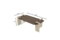 Журнальный столик Hanah Home Leapiri Walnut Travertine фото №6 — интернет-магазин Desire.md