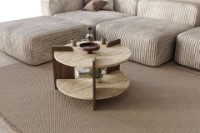 Журнальный столик Hanah Home Oalla Travertine Walnut фото №2 — интернет-магазин Desire.md