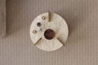 Журнальный столик Hanah Home Oalla Travertine Walnut фото №3 — интернет-магазин Desire.md