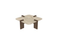 Журнальный столик Hanah Home Poalla Travertine Walnut фото №5 — интернет-магазин Desire.md