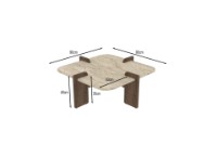 Журнальный столик Hanah Home Poalla Travertine Walnut фото №6 — интернет-магазин Desire.md
