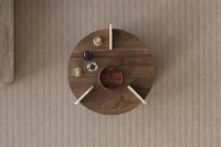Журнальный столик Hanah Home Oalla Walnut Travertine фото №3 — интернет-магазин Desire.md