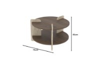 Журнальный столик Hanah Home Oalla Walnut Travertine фото №6 — интернет-магазин Desire.md
