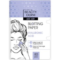 Produs de curățare tenului Beauty Derm Blotting Paper Hyaluronic Acid 80pcs