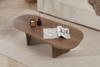 Măsuţă cafea Hanah Home Ovalis Venezia Walnut imaginea #3 — magazin online Desire.md