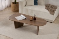 Măsuţă cafea Hanah Home Ovalis Venezia Walnut imaginea #4 — magazin online Desire.md