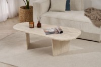 Măsuţă cafea Hanah Home Ovalis Travertine imaginea #2 — magazin online Desire.md