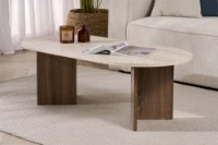 Măsuţă cafea Hanah Home Sable Travertine Walnut