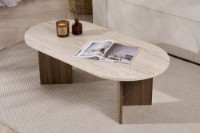 Măsuţă cafea Hanah Home Sable Travertine Walnut imaginea #3 — magazin online Desire.md