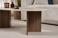 Măsuţă cafea Hanah Home Sable Travertine Walnut imaginea #4 — magazin online Desire.md