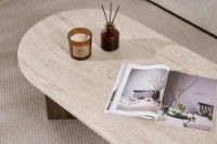 Măsuţă cafea Hanah Home Sable Travertine Walnut imaginea #5 — magazin online Desire.md